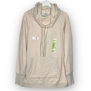 Earth Yoga Hoodie Sweatshirt Tunic Soft Organic Cotton Tan Women’s Large NWT